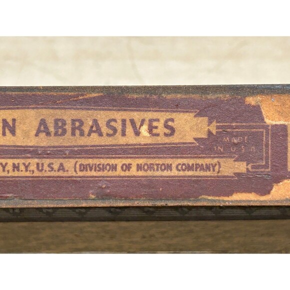 Antique Norton Abrasives India Oilstone Sharpening Stone 7" x 2" x 1" Medium MB7 - Picture 10 of 16
